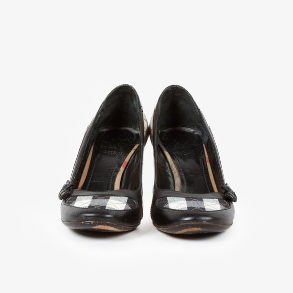 Burberry House Check Canvas Heels - Picture 2 of 10